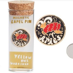 NWT Yellow Owl Workshop Aries Magnetic Lapel Pin